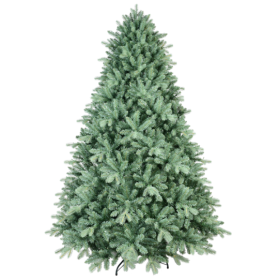 Artificial 7ft Blue Green Tint Christmas Tree With 2518 PE PVC Mixed Branch Tips, Memory Wire  Iron Wire, Hinged Premium & Foldable Base For Indo (Color: green)