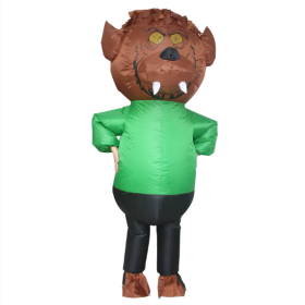 Inflatable Werewolf Costume Air Blow Up Jaws Jumpsuit Fancy Dress Funny Carcharias Suit For Cosplay Party--Only Supports Self-pickup. (Option: Werewolf)
